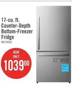 The Brick Hisense 31 17 Cu. Ft. Bottom-Mount Refrigerator - Titanium - RB17A2CSE offer