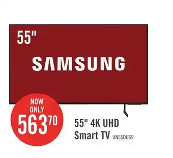 The Brick Samsung 55 4K UHD Direct Lit PurColour HDR10+ 60Hz Smart TV (UN55DU6900FXZC) offer