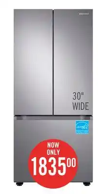 The Brick Samsung 30 22.1 Cu. Ft. French-Door Refrigerator - Stainless Steel - RF22A4111SR/AA offer