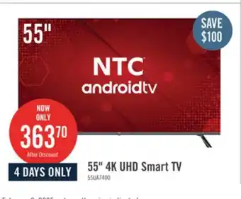 The Brick NTC 55 UHD Smart Android TV offer