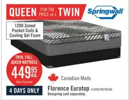 The Brick Springwall Florence Eurotop Luxury Firm Full Mattress offer