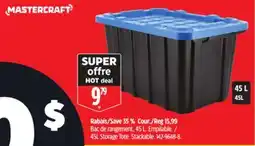 Canadian Tire Bac de rangement, 45 L Mastercraft offer