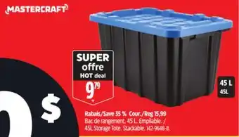 Canadian Tire Bac de rangement, 45 L Mastercraft offer