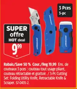 Canadian Tire Ens. de couteaux 3 pces couteau tout usage pliant, Couteau rétractable et grattoir Mastercraft offer