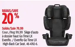 Canadian Tire Siège d'auto à dossier haut Go Time LX Evenflo offer