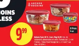 Canadian Tire contenants alimentaires en verre. Formats de 1, 2, 4 et 7 tasses Anchor Hocking offer