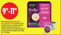 Canadian Tire Dosettes K-Cup chai latté Timothy's, café Van Houtte ou chocolat chaud Laura Secord 12 un offer