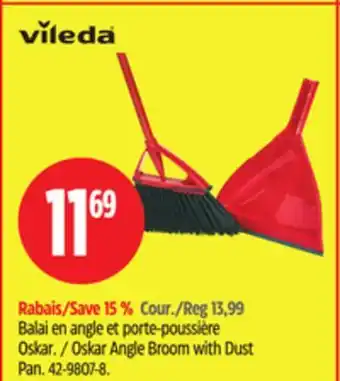 Canadian Tire Balai en angle et porte-poussière Oskar Vileda offer