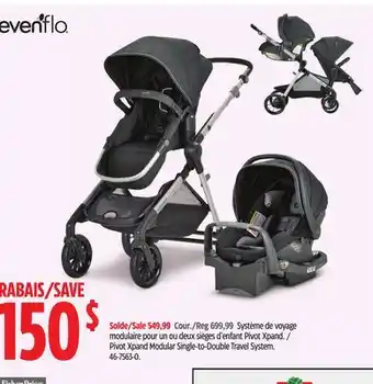 Canadian Tire Système de voyage modulaire pour un ou deux sièges d'enfant Pivot Xpand Evenflo offer