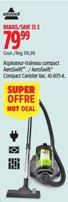 Canadian Tire Aspirateur-traîneau compact AeroSwift Bissell offer