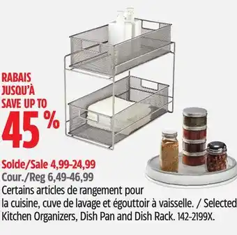 Canadian Tire Certains articles de rangement pour la cuisine, cuve de lavage et égouttoir à vaisselle offer