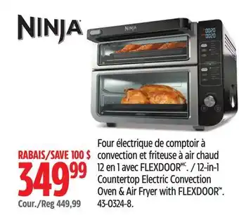 Canadian Tire Four électrique de comptoir à convection et friteuse à air chaud 12 en 1 avec FLEXDOOR NINJA offer