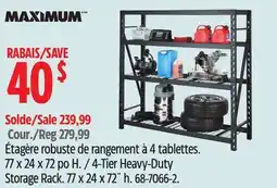 Canadian Tire Étagère robuste de rangement à 4tablettes MAXIMUM offer