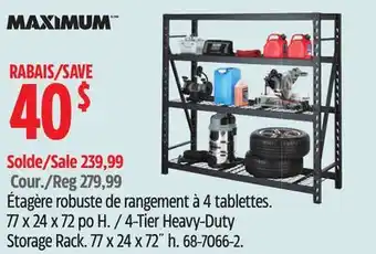 Canadian Tire Étagère robuste de rangement à 4tablettes MAXIMUM offer