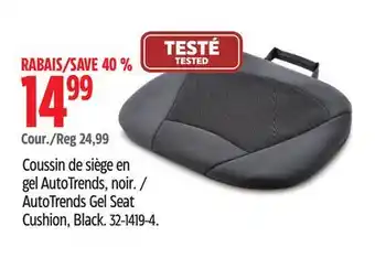 Canadian Tire Coussin de siège en gel AutoTrends, noir offer