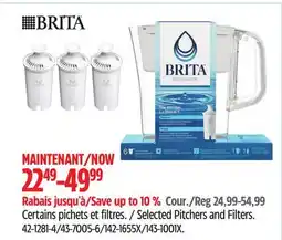 Canadian Tire Certains pichets et filtres Brita offer