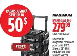 Canadian Tire Système de rangement modulaire pour outils BRIX, 23 po MAXIMUM offer