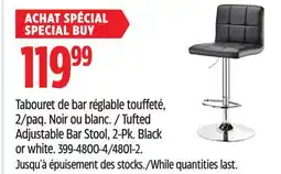 Canadian Tire Tabouret de bar réglable touffeté, 2/paq offer