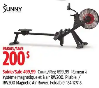 Canadian Tire Rameur à système magnétique et à air RW200 Sunny Health & Fitness offer