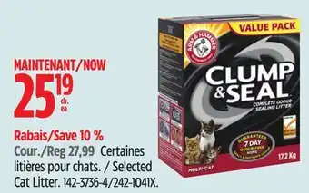 Canadian Tire Certaines Litières pour chats Arm & Hammer offer