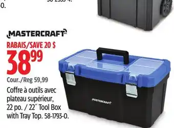 Canadian Tire Coffre à outils avec plateau supérieur, 22 po Mastercraft offer