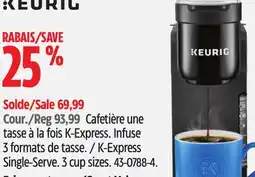 Canadian Tire Cafetière une tasse à la fois K-Express Keurig offer