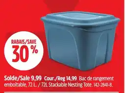 Canadian Tire Bac de rangement emboîtable, 72 L TYPE A offer