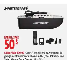 Canadian Tire Ouvre-porte de garage à entraînement à chaîne, 1⁄2 HP Mastercraft offer