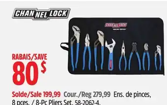 Canadian Tire Ens. de pinces, 8 pces Channellock offer