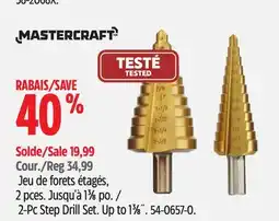 Canadian Tire Jeu de forets étagés, 2 pces MASTERCRAFT offer