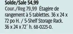 Canadian Tire Étagère de rangement à 5tablettes Mastercraft offer