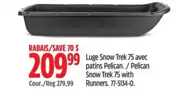 Canadian Tire Luge Snow Trek 75 avec patins Pelican offer