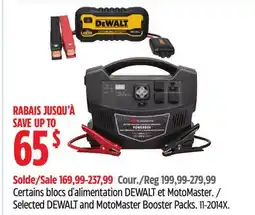 Canadian Tire Certains blocs d'alimentation DEWALT et MotoMaster offer