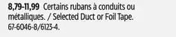 Canadian Tire Certains rubans à conduits ou métalliques offer