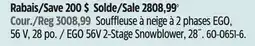 Canadian Tire Souffleuse à neige à 2phases EGO, 56V, 28 po offer