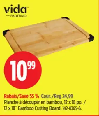 Canadian Tire Planche à découper en bambou, 12 x 18 po Vida by PADERNO offer