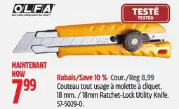 Canadian Tire Couteau tout usage à molette à cliquet, 18mm OLFA offer