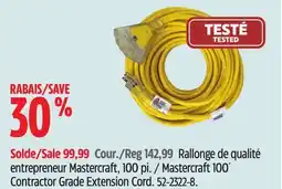 Canadian Tire Rallonge de qualité entrepreneur Mastercraft, 100pi offer