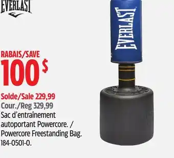 Canadian Tire Sac d'entraînement autoportant Powercore EVERLAST offer