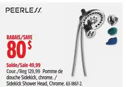 Canadian Tire Pomme de douche Sidekick, chrome offer