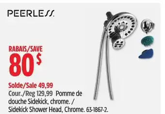 Canadian Tire Pomme de douche Sidekick, chrome offer