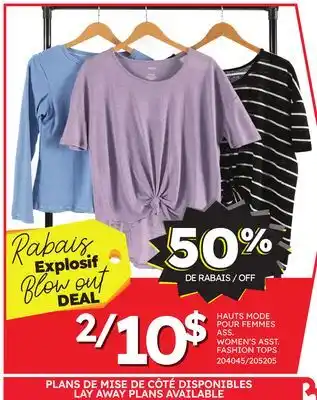 Rossy WOMEN'S ASST. FASHION TOPS offer