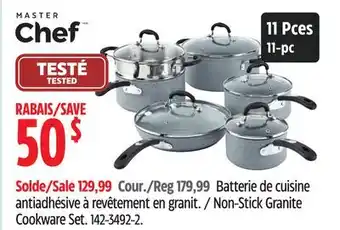 Canadian Tire Batterie de cuisine antiadhésive à revêtement en granit MASTER Chef offer