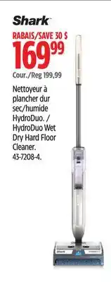 Canadian Tire Nettoyeur à plancher dur sec/humide HydroDuo Shark offer