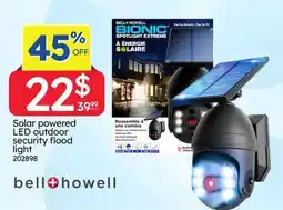 Rossy Bell Howell Solar powered LED outdoor security flood light offer