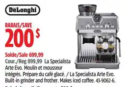 Canadian Tire La Specialista Arte Evo DeLonghi offer