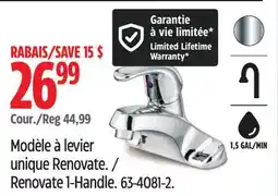 Canadian Tire Modèle à levier unique Renovate DANZE offer