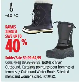 Canadian Tire Bottes d'hiver Outbound offer