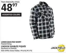 BMR LINED QUILTED SHIRT offer