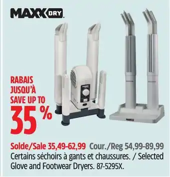 Canadian Tire Certains séchoirs à gants et chaussures MaxxDry offer